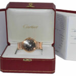 Cartier Ballon Bleu 42mm 18k Rose Gold Chocolate Mens Auto Watch Box/Papers 2999