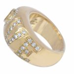 Chopard Happy Diamond 18k Yellow Gold Love Heart Dome Band Ring Size 6.5 82/2850