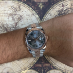 Rolex Datejust 41 18k Rose Gold/Steel Wimbledon Gray Dial Watch B/P '20 126331