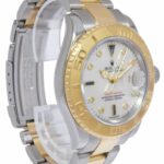 Rolex Yacht-Master 18k Yellow Gold/Steel MOP Serti Diamond 40mm Watch D 16623