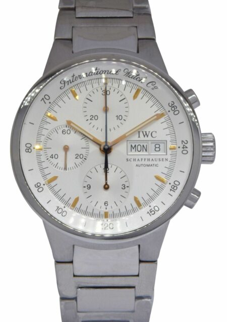 IWC GST Chronograph Day/Date 3707 Steel Silver Dial Mens 40mm Watch IW3707-13