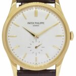 Patek Philippe Calatrava 5196 18K Yellow Gold Mens Watch with Carton 5196J