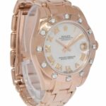 Rolex Pearlmaster 18k Rose Gold MOP & Diamond Ladies 34mm Watch B/P G 81315