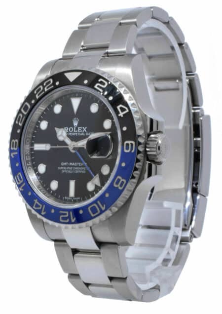 Rolex GMT-Master II Batman Black/Blue Ceramic Steel Oyster Watch B/P '16 116710