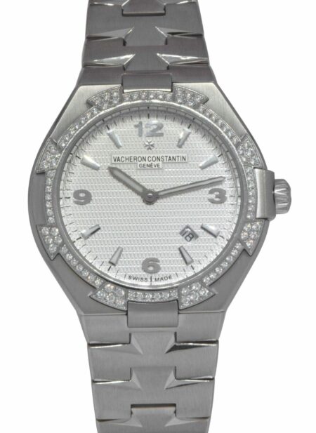Vacheron Constantin Overseas Steel Diamond Ladies 34mm Watch 25750/D01A-9123