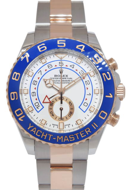 Rolex Yacht-Master II 18k Everose Gold/SS Cerachrom White Dial Watch '21 116681