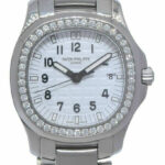 Patek Philippe Aquanaut Steel Bracelet Ladies White Dial Watch +Papers 5087/1A