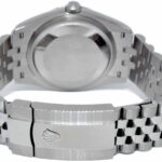 NOS Rolex Datejust Steel Black Diamond Dial Mens 36mm Watch '21 B/P 126234