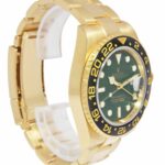 Rolex GMT-MASTER II 18k Yellow Gold & Ceramic Green Dial 40mm Watch Z 116718