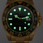 Rolex GMT-MASTER II 18k Yellow Gold & Ceramic Green Dial 40mm Watch Z 116718
