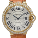 Cartier Ballon Bleu 18k Yellow Gold & Diamond 36mm Automatic Watch 3002