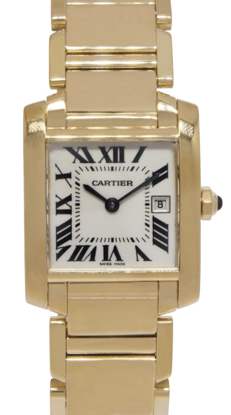 Cartier Tank Francaise Midsize 18k Yellow Gold Ladies Quartz Watch W50014N2 2466