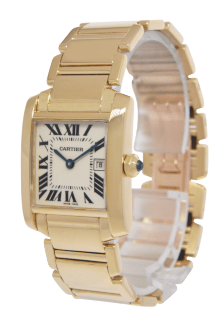 Cartier Tank Francaise Midsize 18k Yellow Gold Ladies Quartz Watch W50014N2 2466