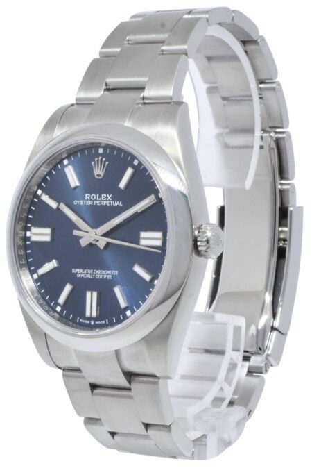 Rolex Oyster Perpetual 41 Steel Blue Dial Mens Oyster Watch +Card '20 124300