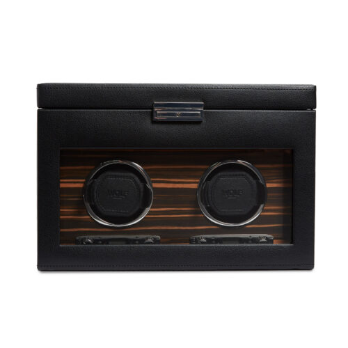 Roadster Double Watch Winder with Storage Roadster Double Watch Winder with Storage