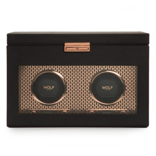 Axis Double Watch Winder with Storage Axis Double Watch Winder with Storage