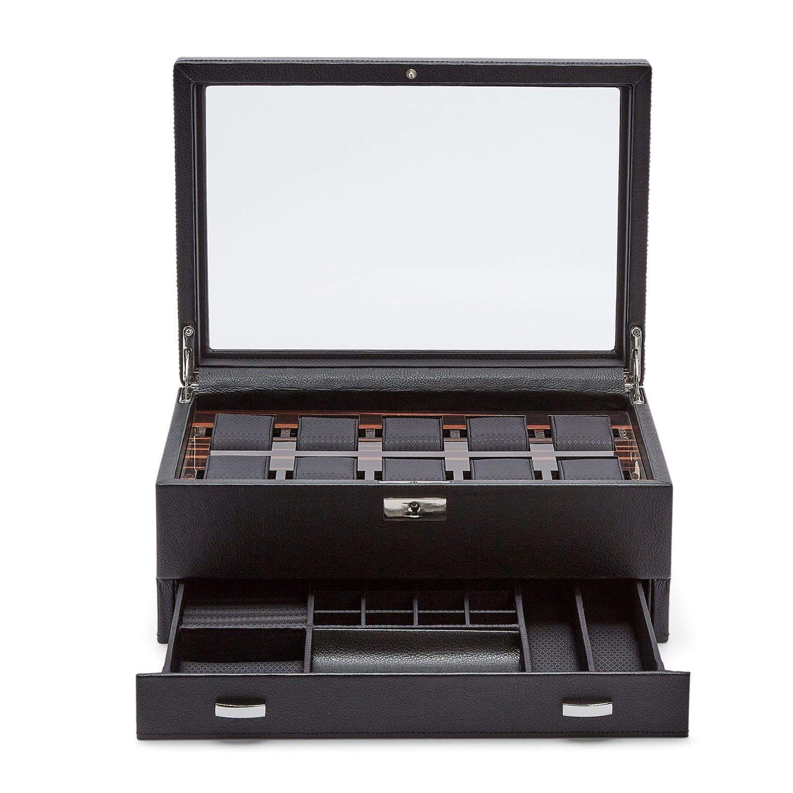 Roadster 10 Piece Watch Box with Drawer