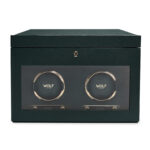 British Racing Double Watch Winder with Storage British Racing Double Watch Winder with Storage