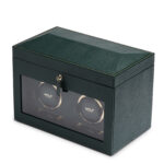 British Racing Double Watch Winder with Storage British Racing Double Watch Winder with Storage