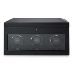 British Racing Triple Watch Winder with Storage British Racing Triple Watch Winder with Storage