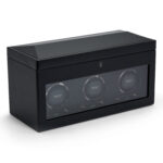 British Racing Triple Watch Winder with Storage British Racing Triple Watch Winder with Storage