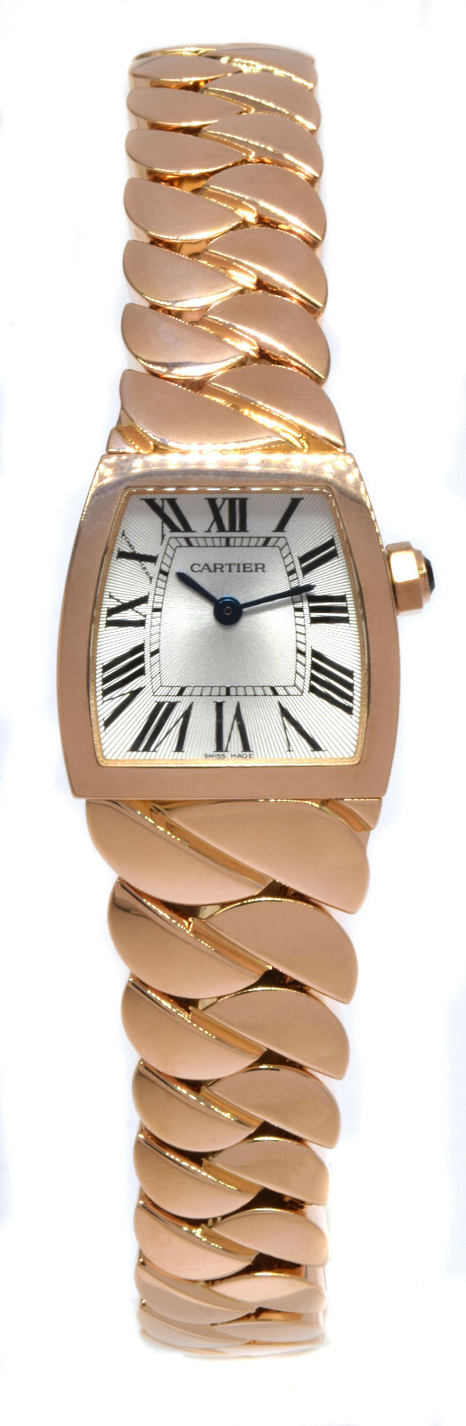 Cartier La Dona 18k Rose Gold Silver Roman Dial Ladies 22mm Quartz Watch 2904