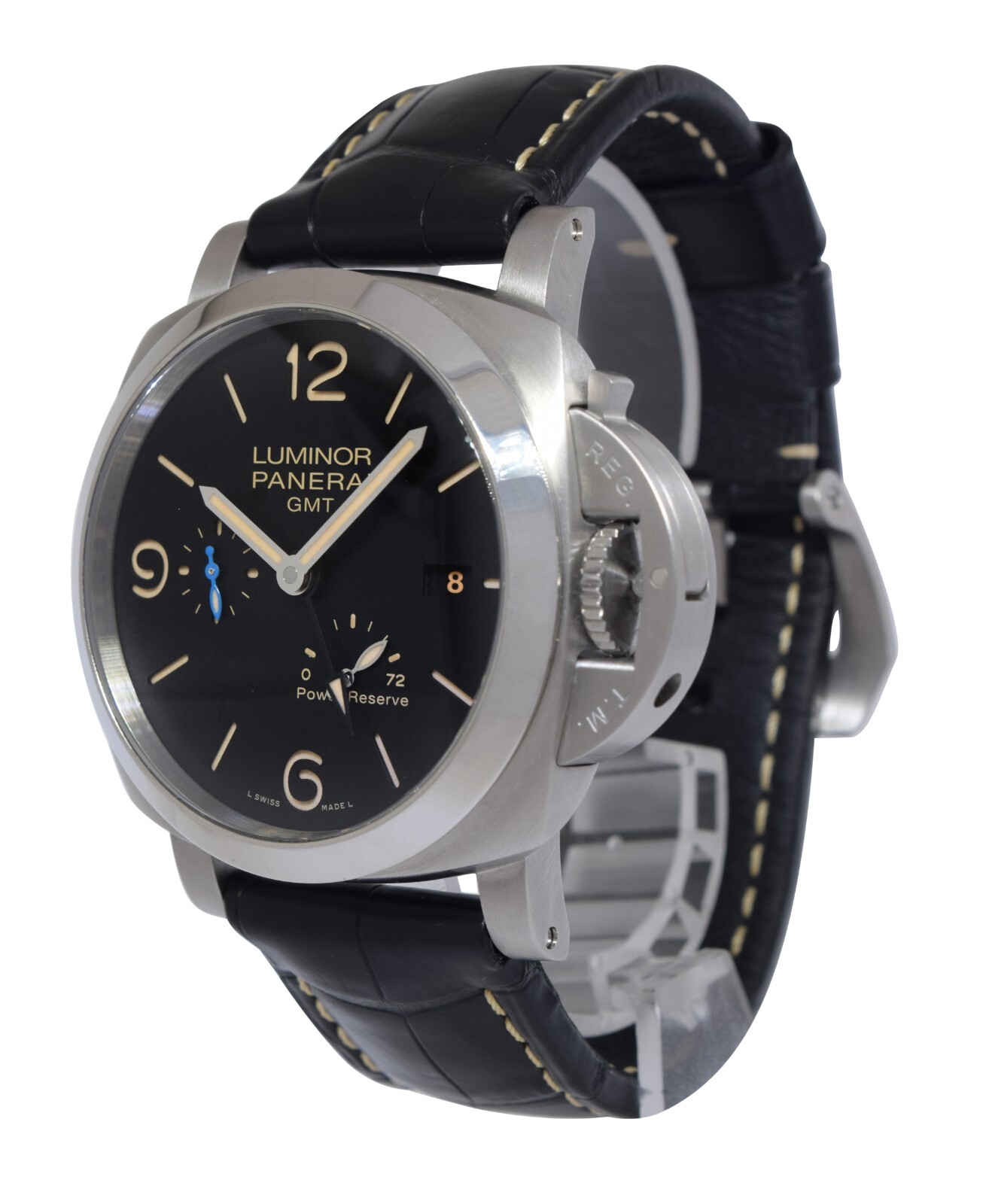 Panerai Luminor GMT PAM 1321 Steel 3 Days Power Reserve 44mm Watch +Box PAM01321