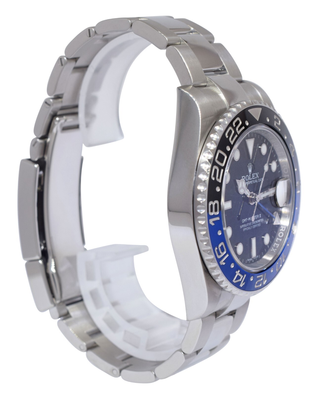 Rolex GMT-Master II Batman Black/Blue Ceramic Steel Oyster Watch +12 116710