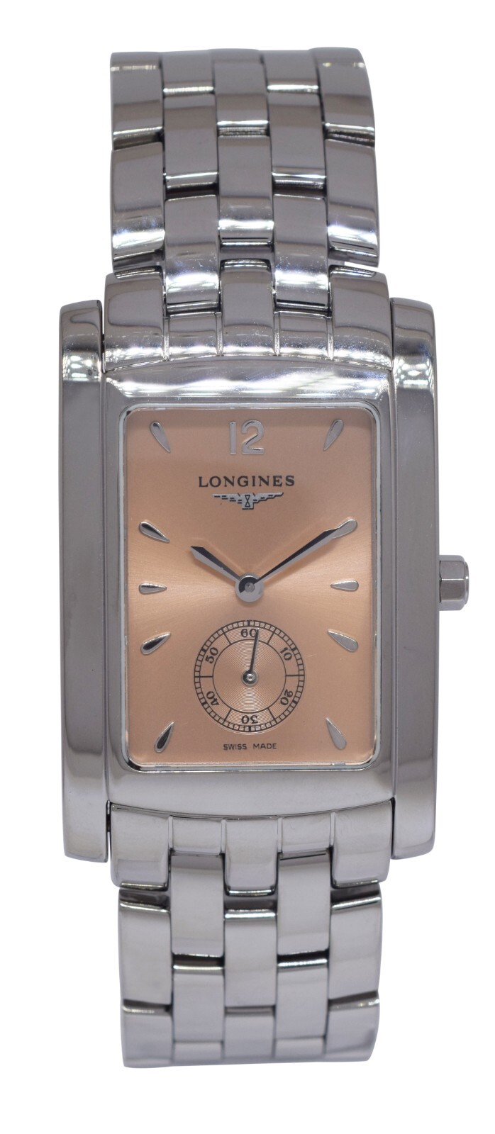 Longines Dolce Vita Stainless Steel Salmon Dial Quartz Watch Watch +Box L5 655 4