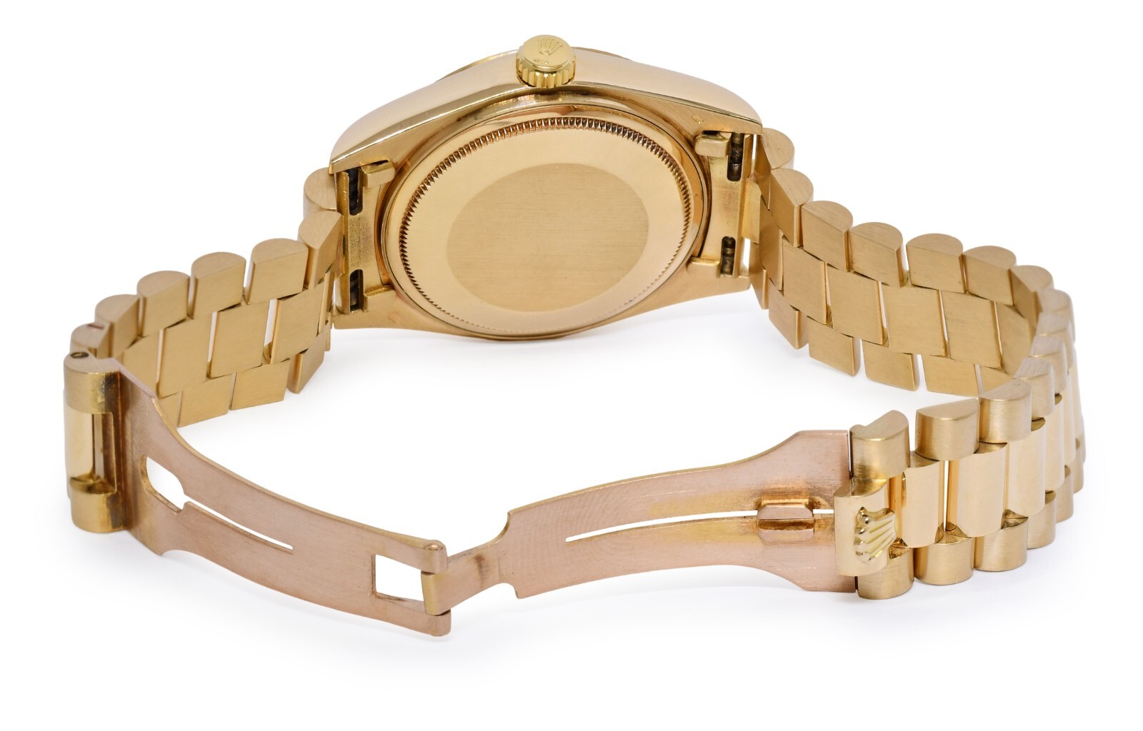 Rolex Day-Date 36 President 18k Yellow Gold Champagne Stick Dial Watch '82 18038