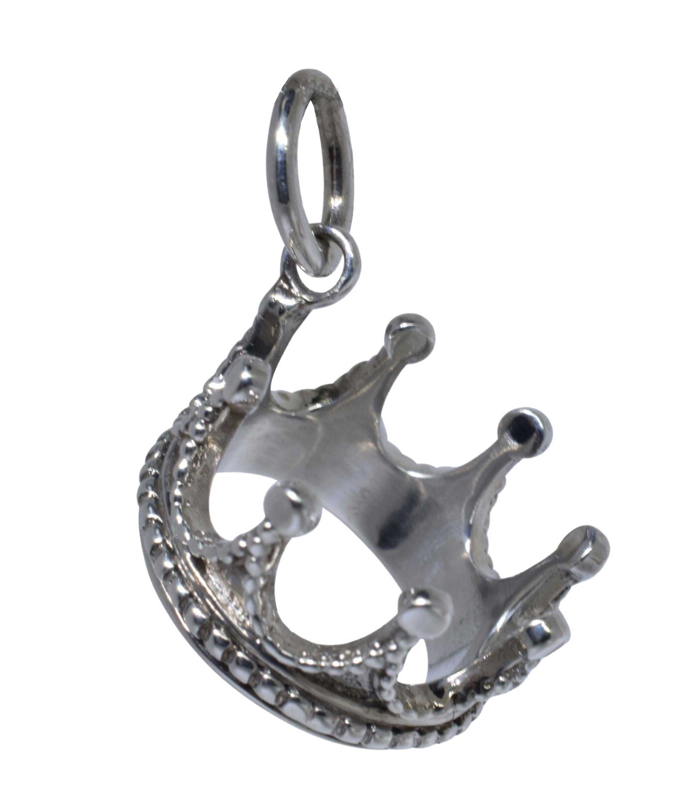 Tiffany & Co 925 Sterling Silver 3D Princess Crown Charm Pendant