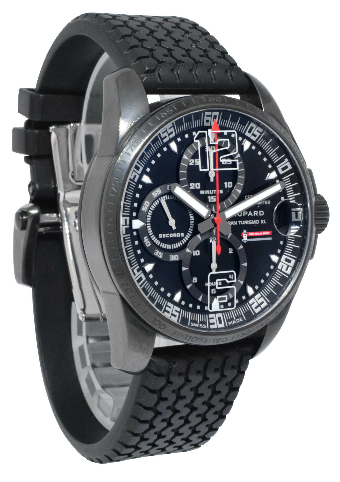 Chopard Mille Miglia GT XL Chrono Black DLC Steel Mens 44 Watch B/P 16/8459-3013