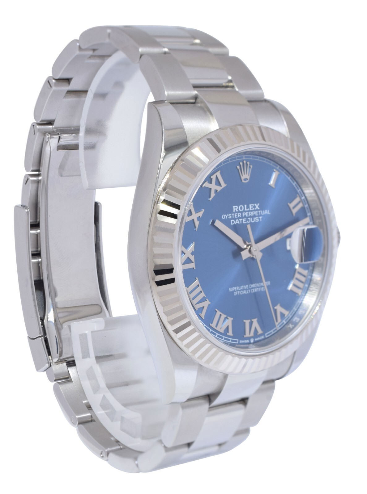 Rolex Datejust 41 Steel/18k Gold Bezel Blue Dial Oyster Watch +Card '25 126334