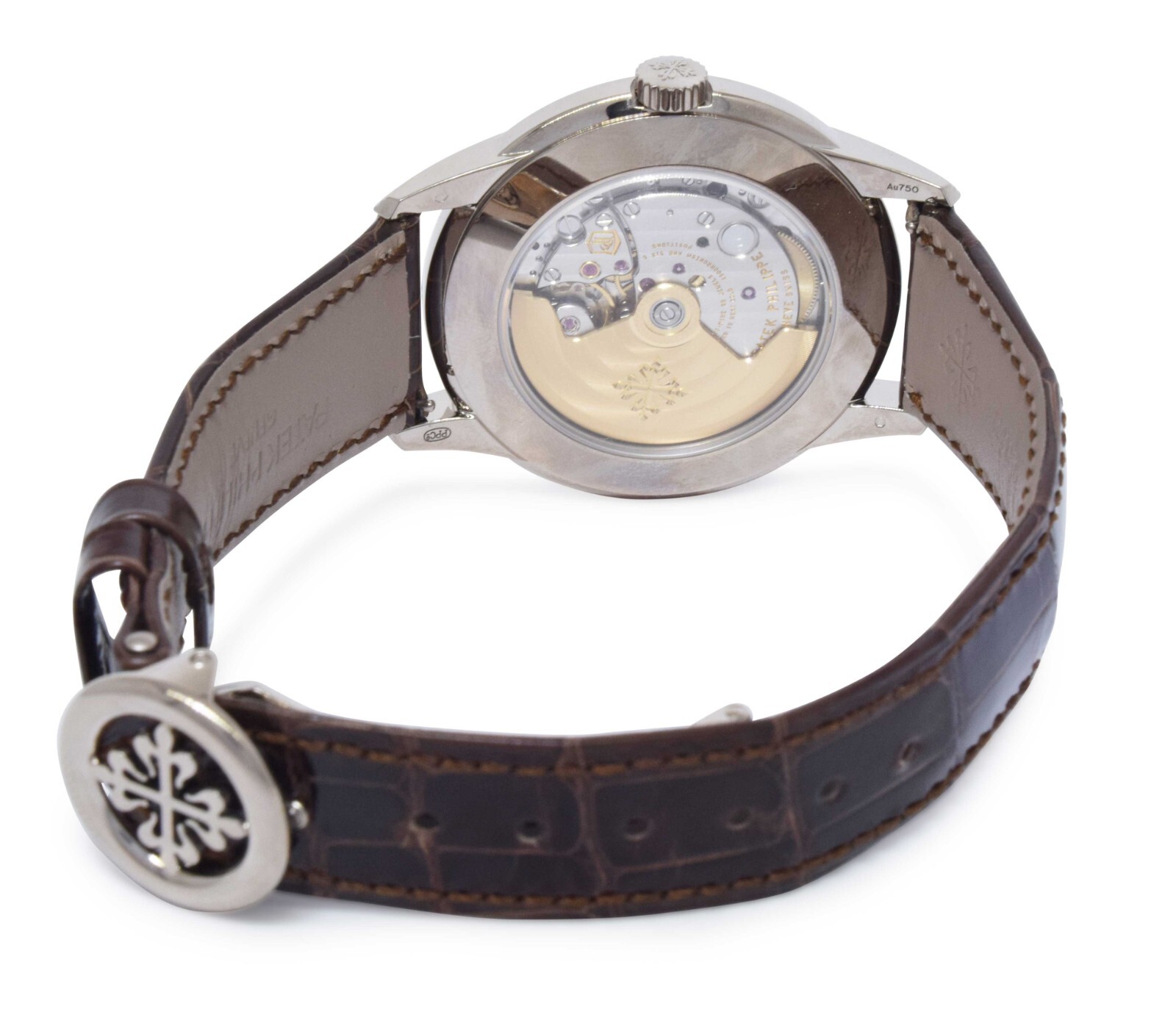 Patek Philippe Perpetual Calendar White Gold Mens Rose Dial 40mm Watch B/P 5320g