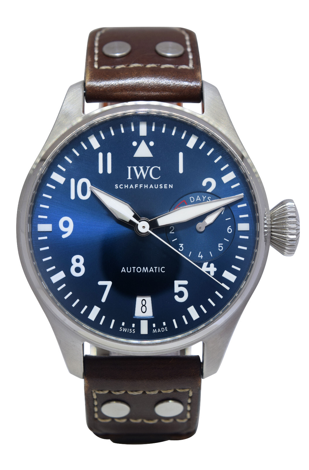 IWC Big Pilot Le Petit Prince 5009 Steel 7 Day Blue Dial 46mm Watch B/P IW500916