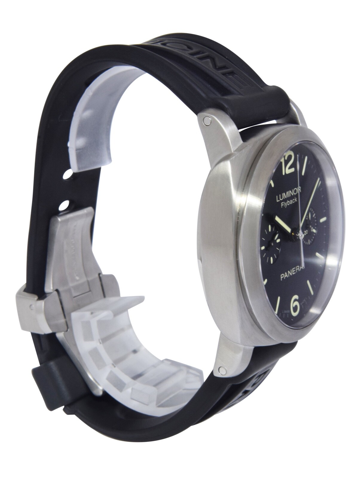 Panerai Luminor Flyback Chronograph PAM 361 Steel Black Dial 44mm Watch PAM00361