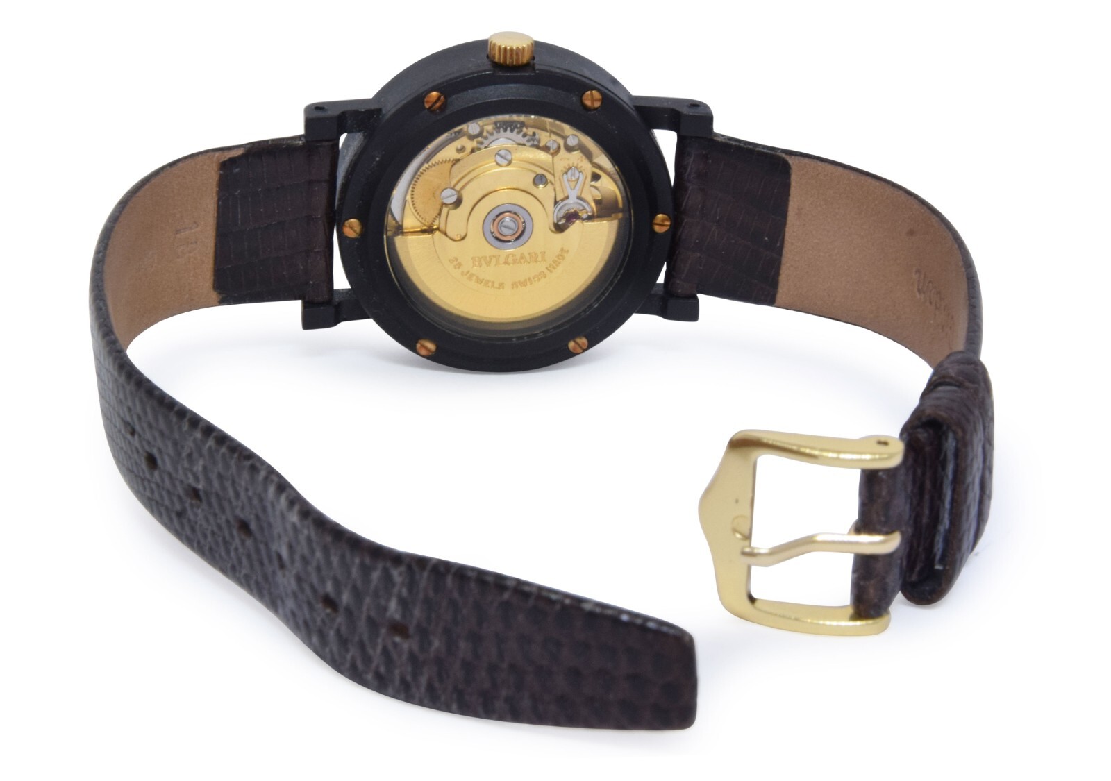 Bvlgari International Edition Black Carbon Gold 33mm Watch