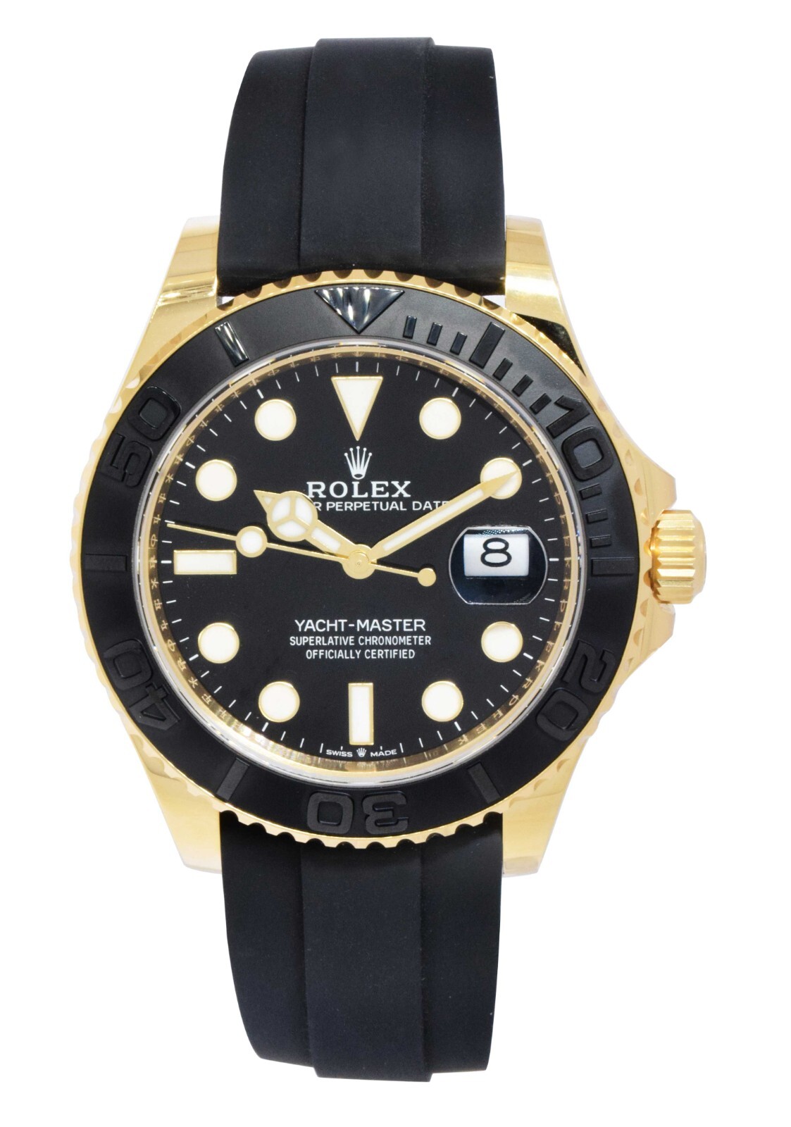 Rolex Yacht-Master 42 18k Yellow Gold Mens Oysterflex Watch B/P '22 226658