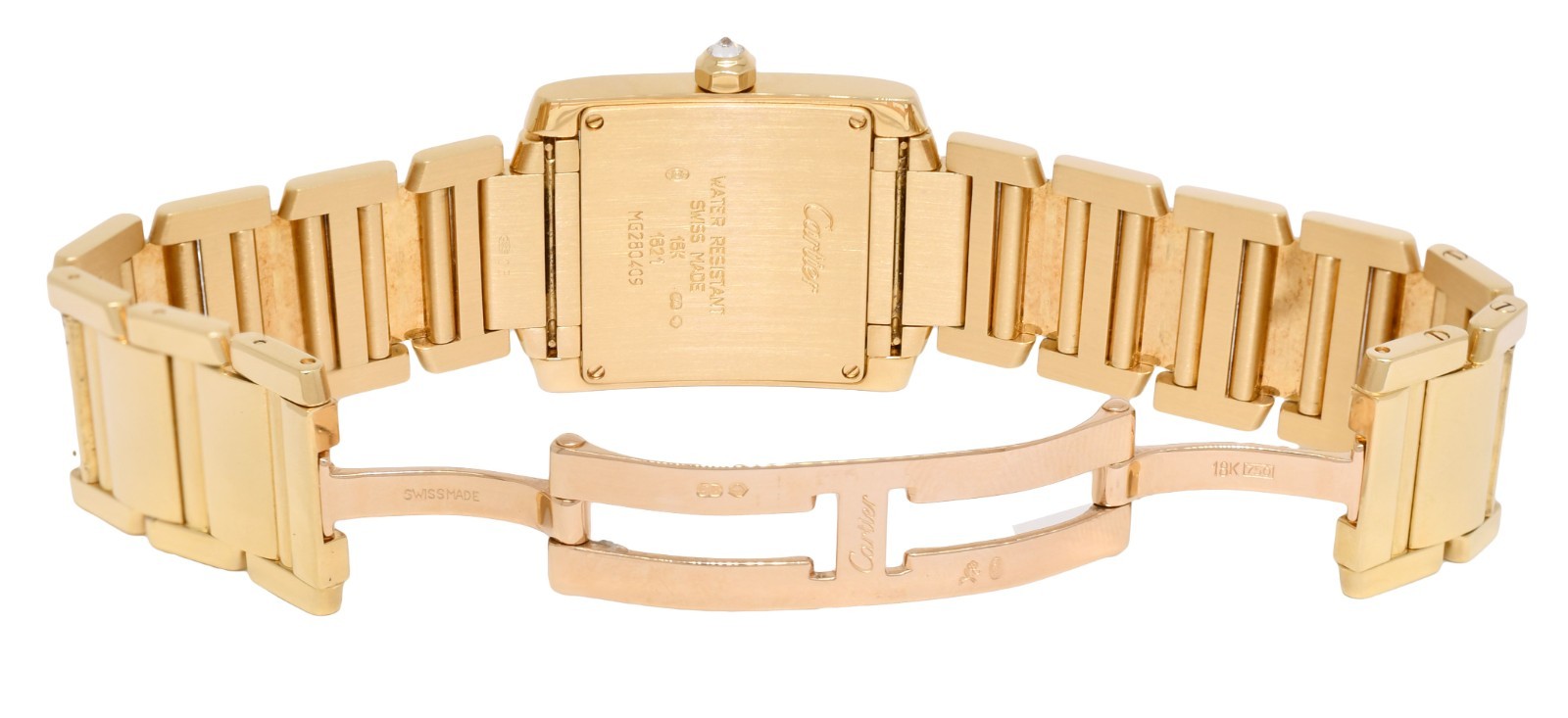 Cartier Tank Francaise Medium 18k Yellow Gold Diamond Ladies Watch WE100851 1821