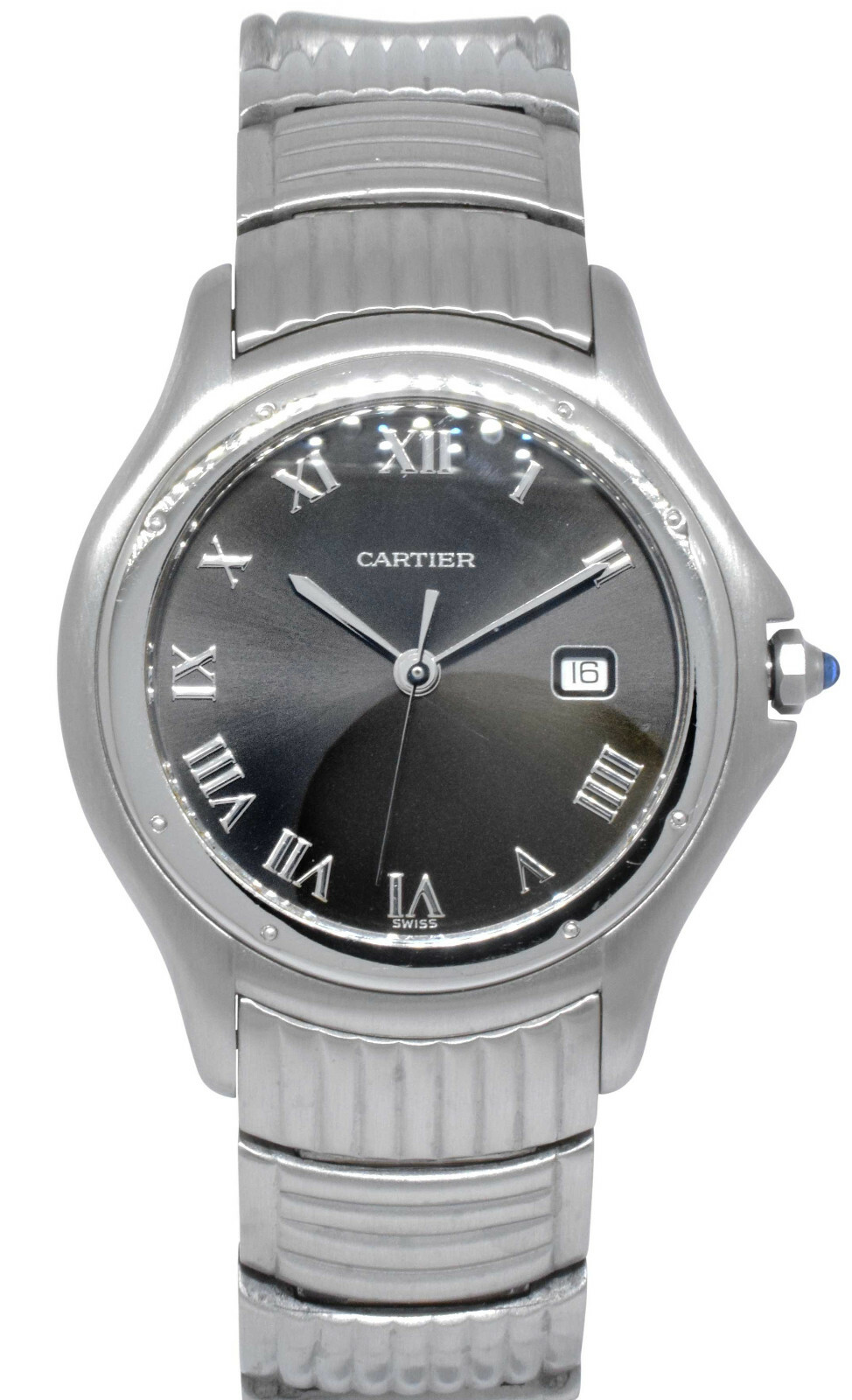 Cartier Panthere Cougar Steel Black Dial Ladies 33mm Quartz Watch 120000 R Cartier Panthere Cougar Steel Black Dial Ladies 33mm Quartz Watch 120000 R