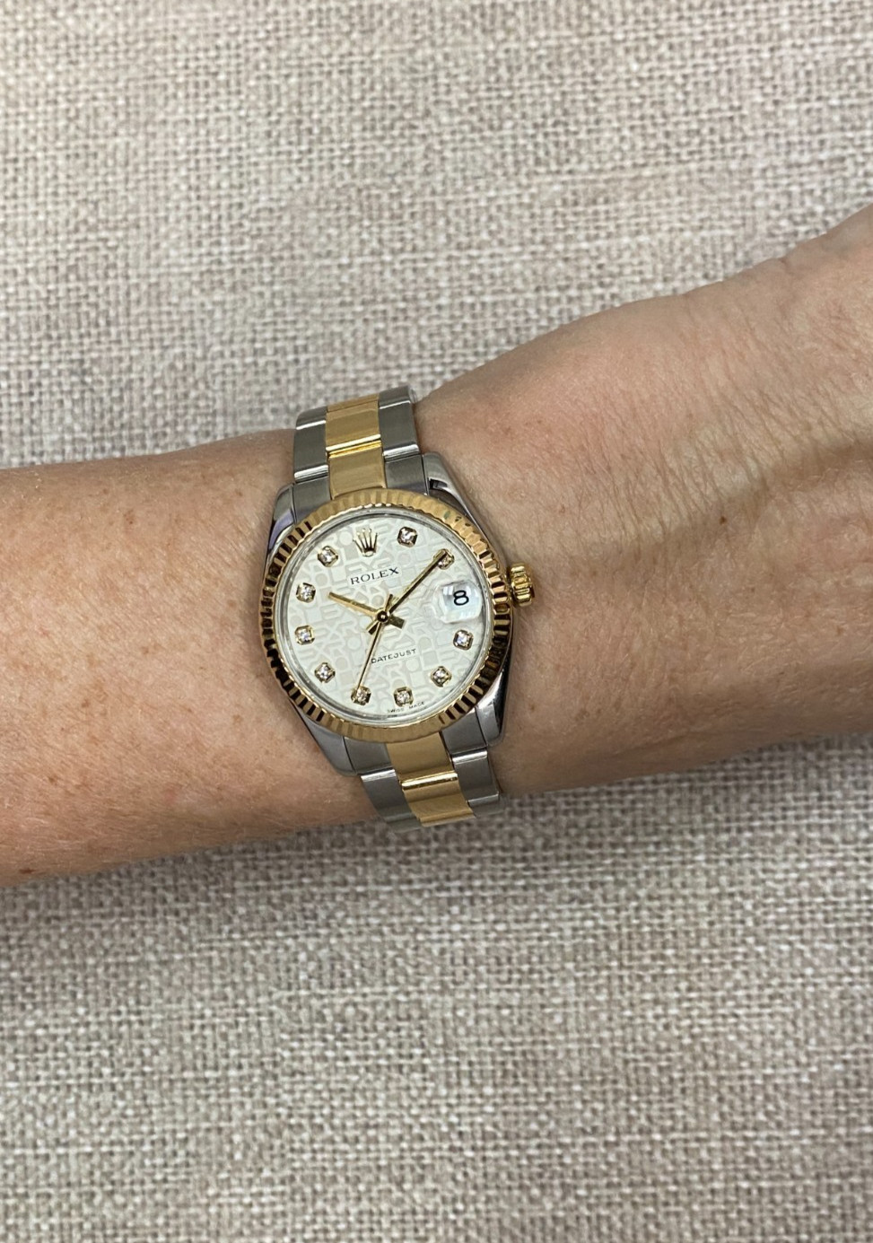 Rolex Datejust 18k Yellow Gold/Steel Jubilee Diamond 31mm Oyster Watch V 178273