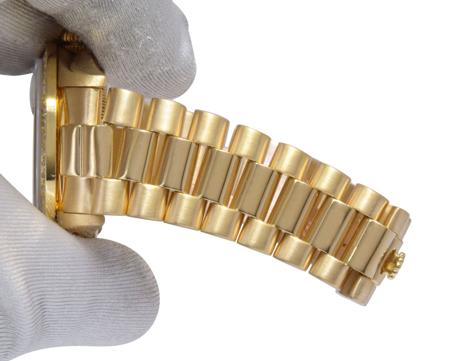 Rolex Day-Date President 18k Yellow Gold Diamond Dial/Bezel 36mm Watch '87 18038