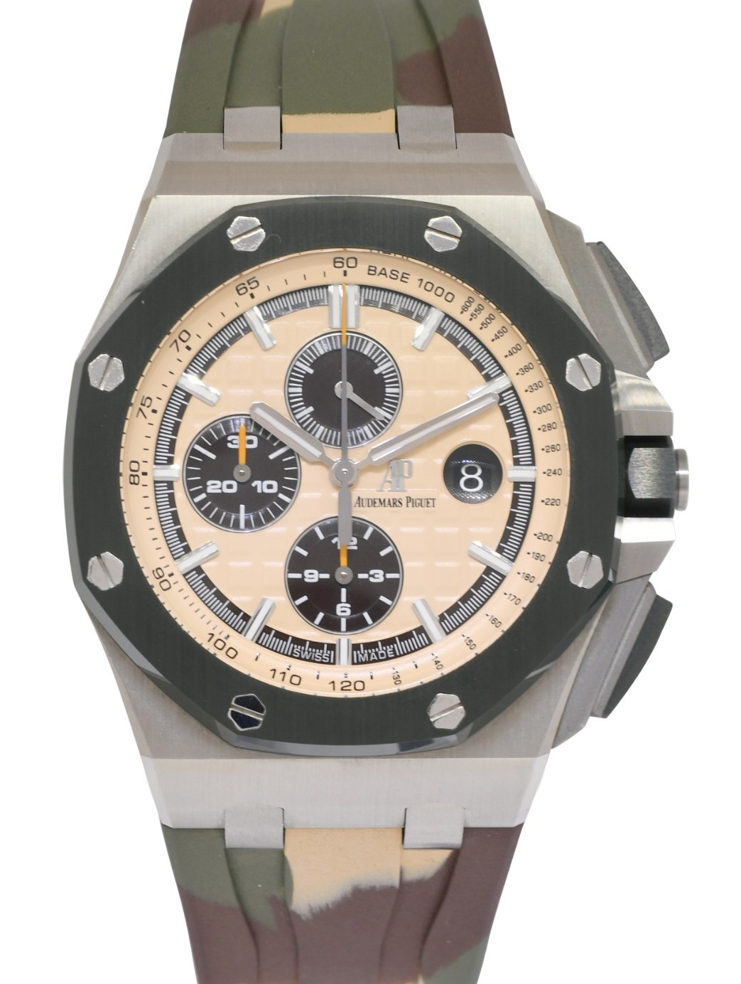 Audemars Piguet Royal Oak Offshore Steel Ceramic Beige 44mm Watch B/P 26400SO Audemars Piguet Royal Oak Offshore Steel Ceramic Beige 44mm Watch B/P 26400SO