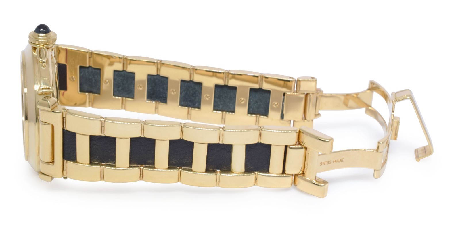 Cartier Pasha 18k Yellow Gold & Leather Mens 38mm Automatic Watch Ref. 1989