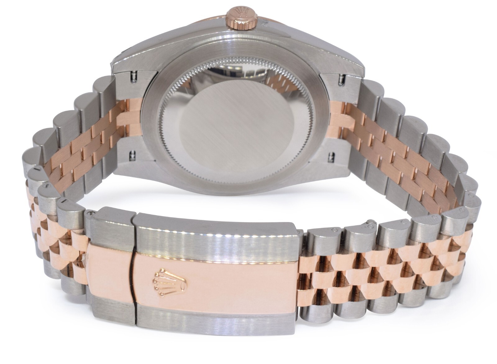 NOS Rolex Datejust 41 18k Rose Gold/Steel Chocolate Diamond Watch B/P '24 126331