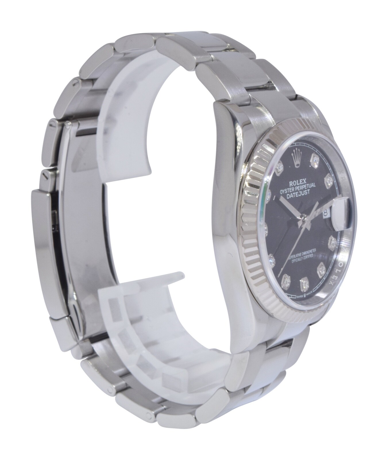 Rolex Datejust 36 Steel 18k Gold Bezel Black Diamond Dial Watch +Card '19 126234 Rolex Datejust 36 Steel 18k Gold Bezel Black Diamond Dial Watch +Card '19 126234