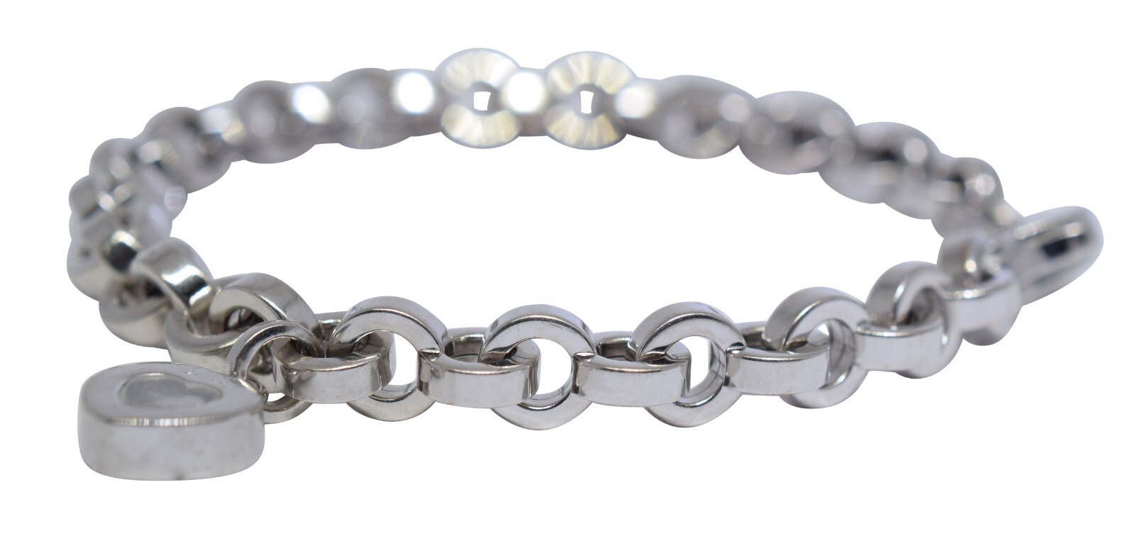Chopard Happy Diamonds 18k White Gold Link Bracelet +Certificate 85/3468-20
