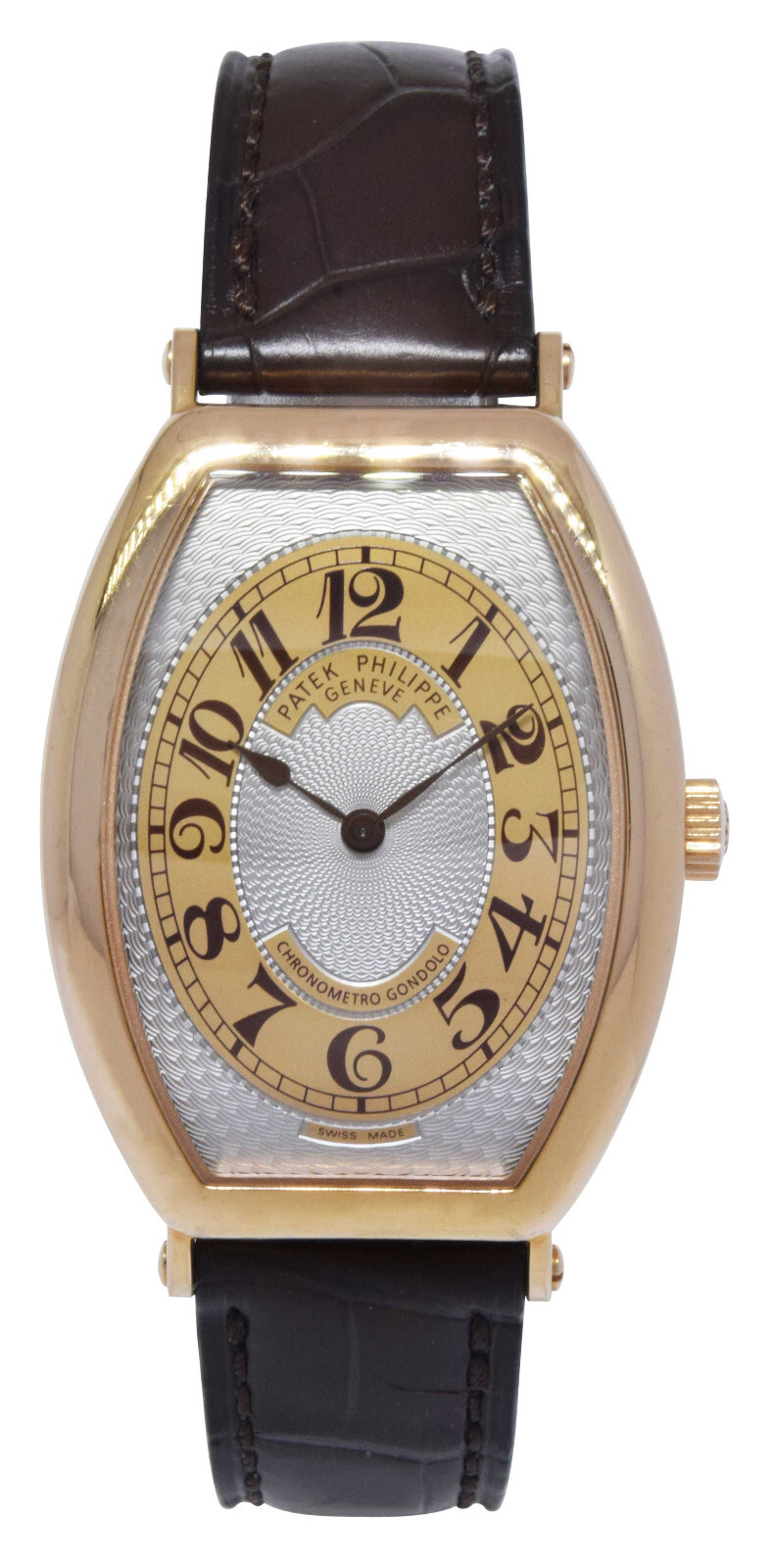 Patek Philippe 5098 Chronometro Gondolo 18K RG Silver Dial Watch B/P '13 5098R