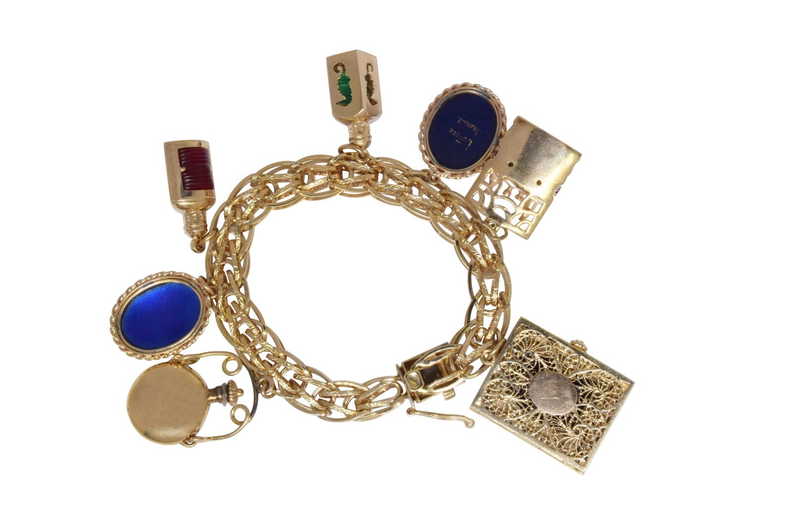 Charm Bracelet 14k Yellow Gold - 7 Charms