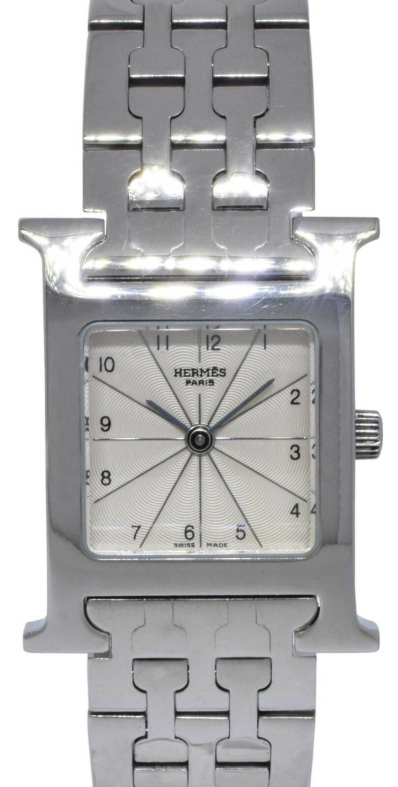 Hermes H Stainless Steel Silver Dial Ladies 21mm Quartz Watch HH1.210 Hermes H Stainless Steel Silver Dial Ladies 21mm Quartz Watch HH1.210